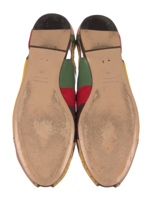 Charlotte Olympia Suede Printed Ballet Flats