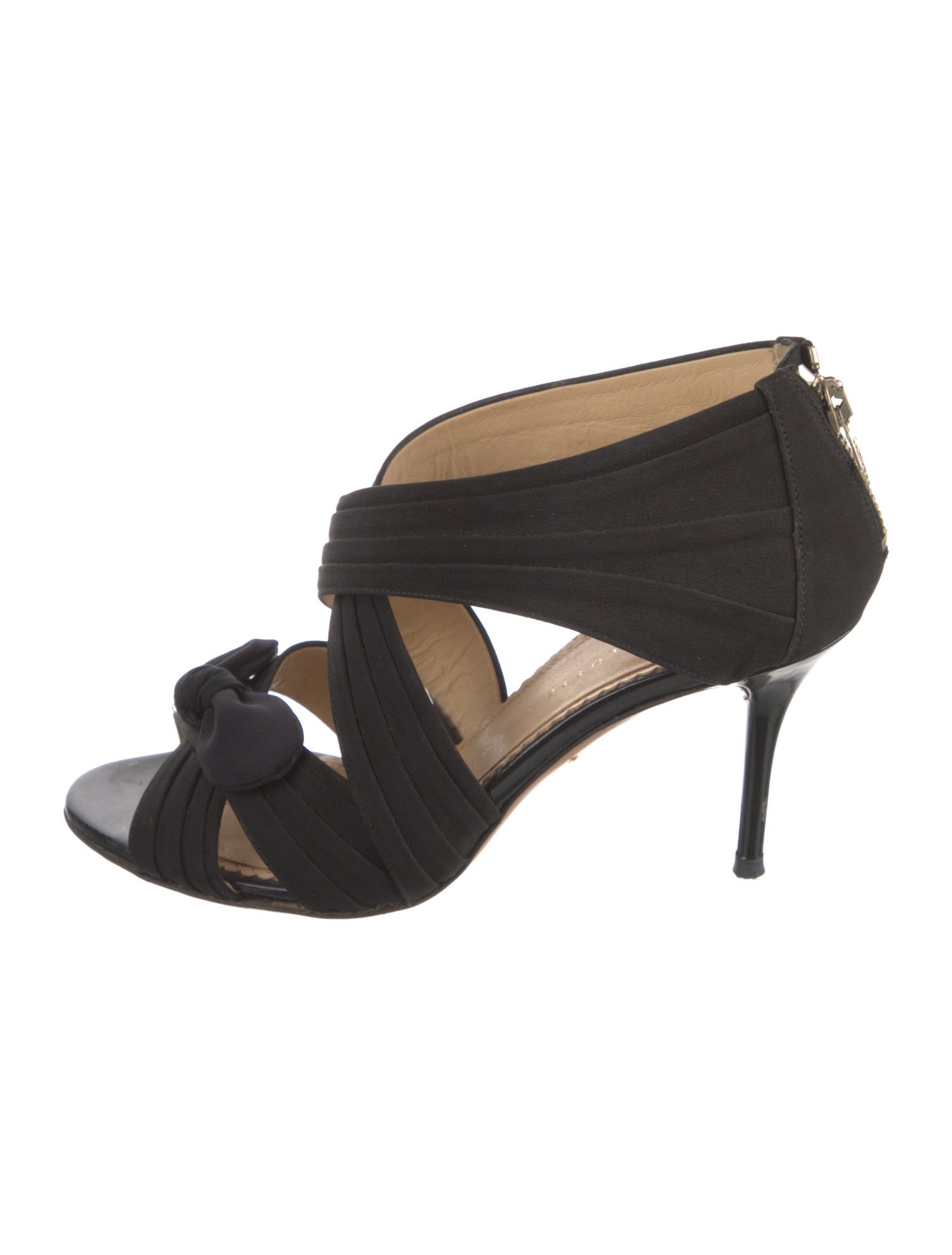 Charlotte Olympia Animal Print Bow Accents Mules