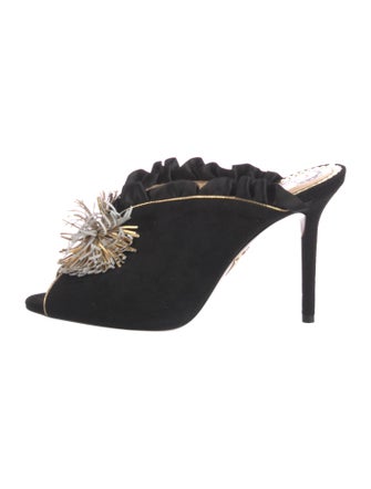 Charlotte Olympia Suede Mules