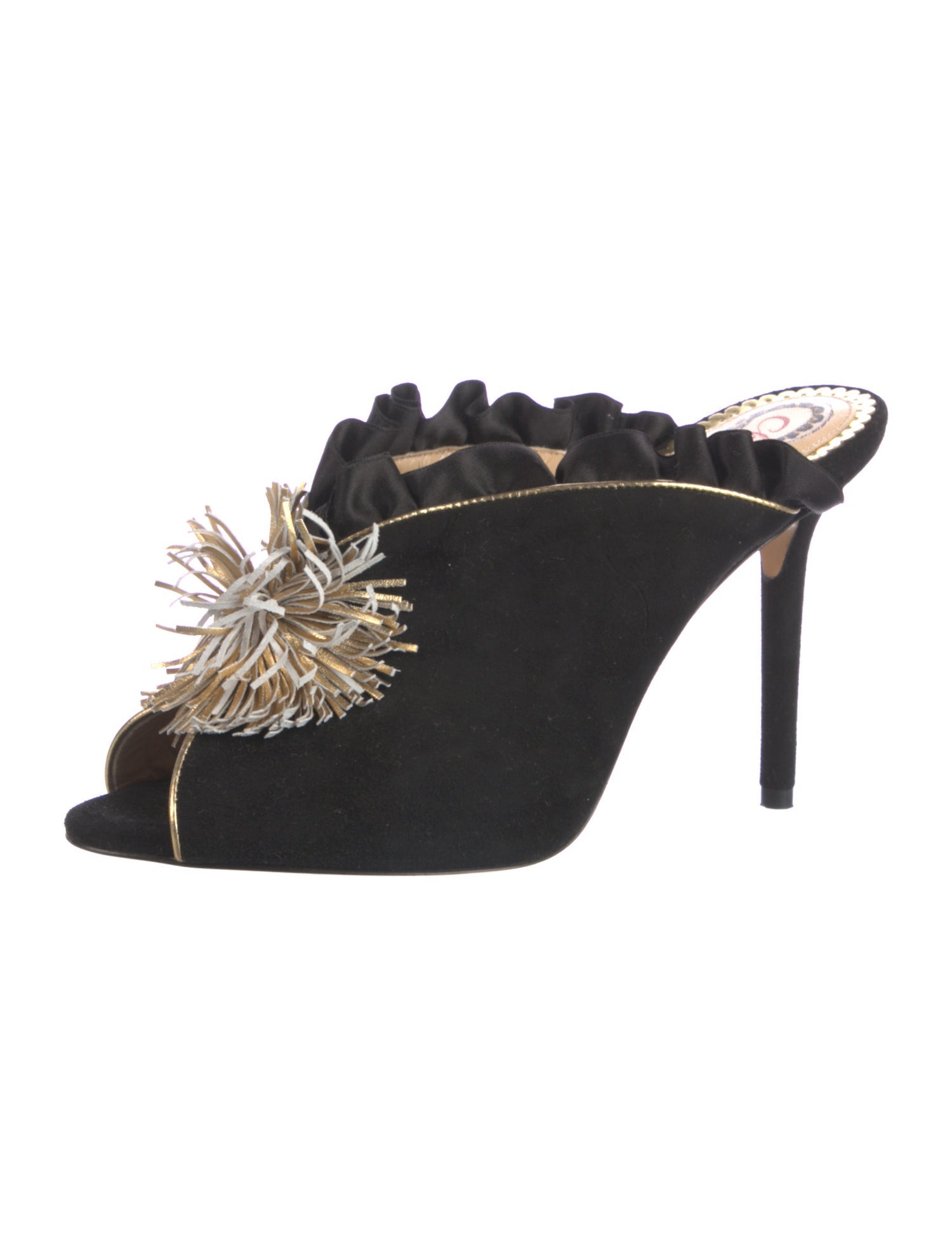 Charlotte Olympia Suede Mules