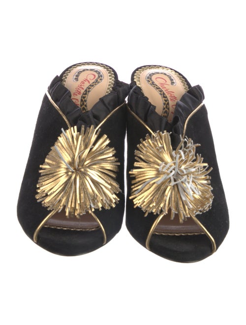 Charlotte Olympia Suede Mules