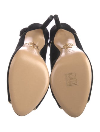 Charlotte Olympia Suede Mules