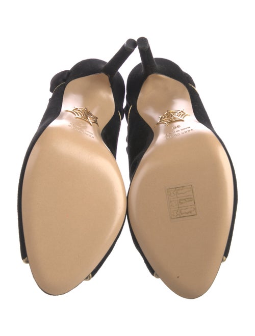 Charlotte Olympia Suede Mules