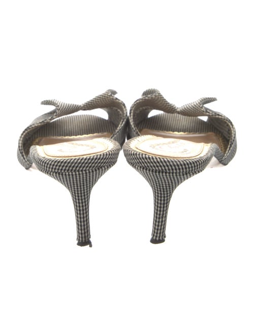 Charlotte Olympia Plaid Print Bow Accents Slides