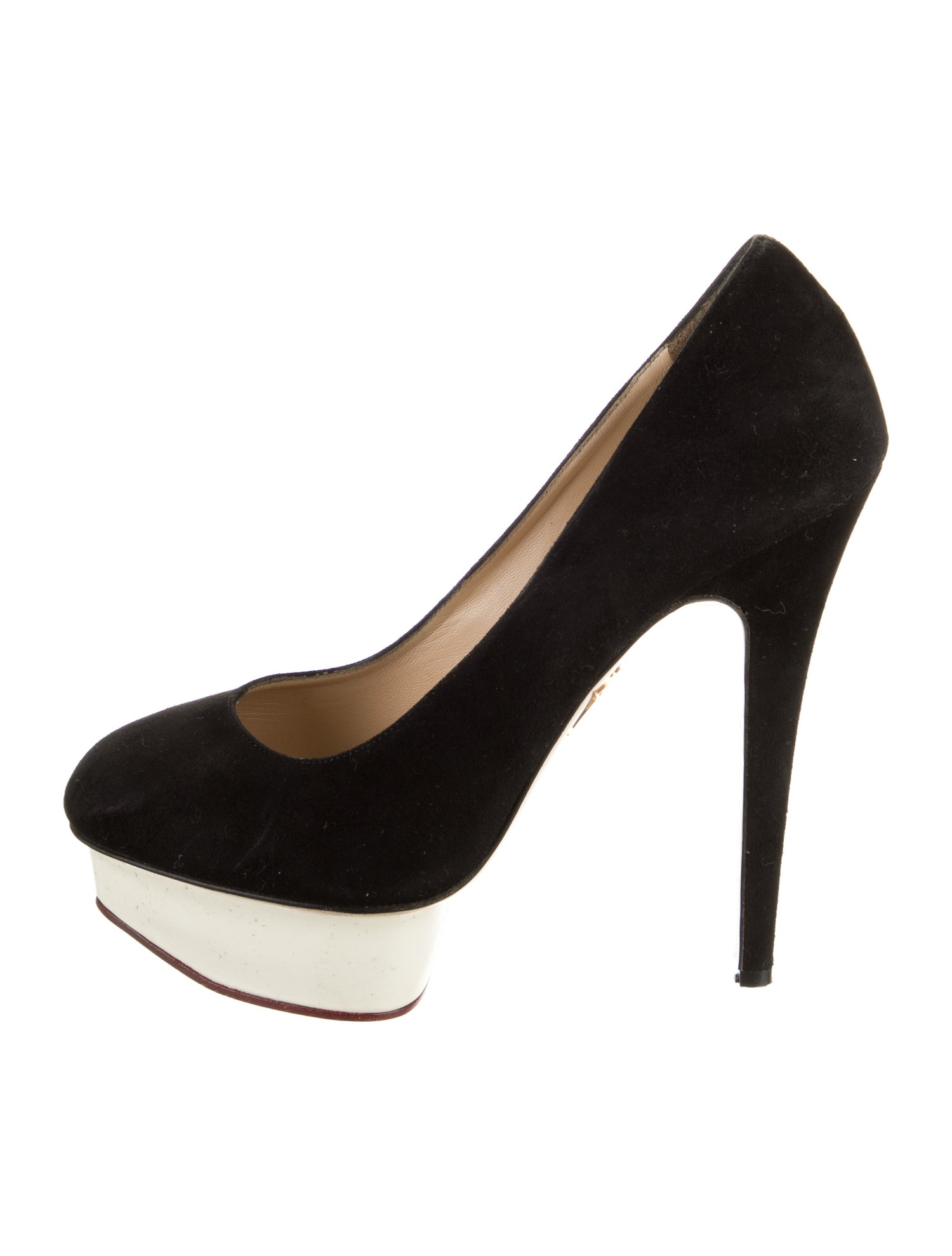 Charlotte Olympia Suede Pumps