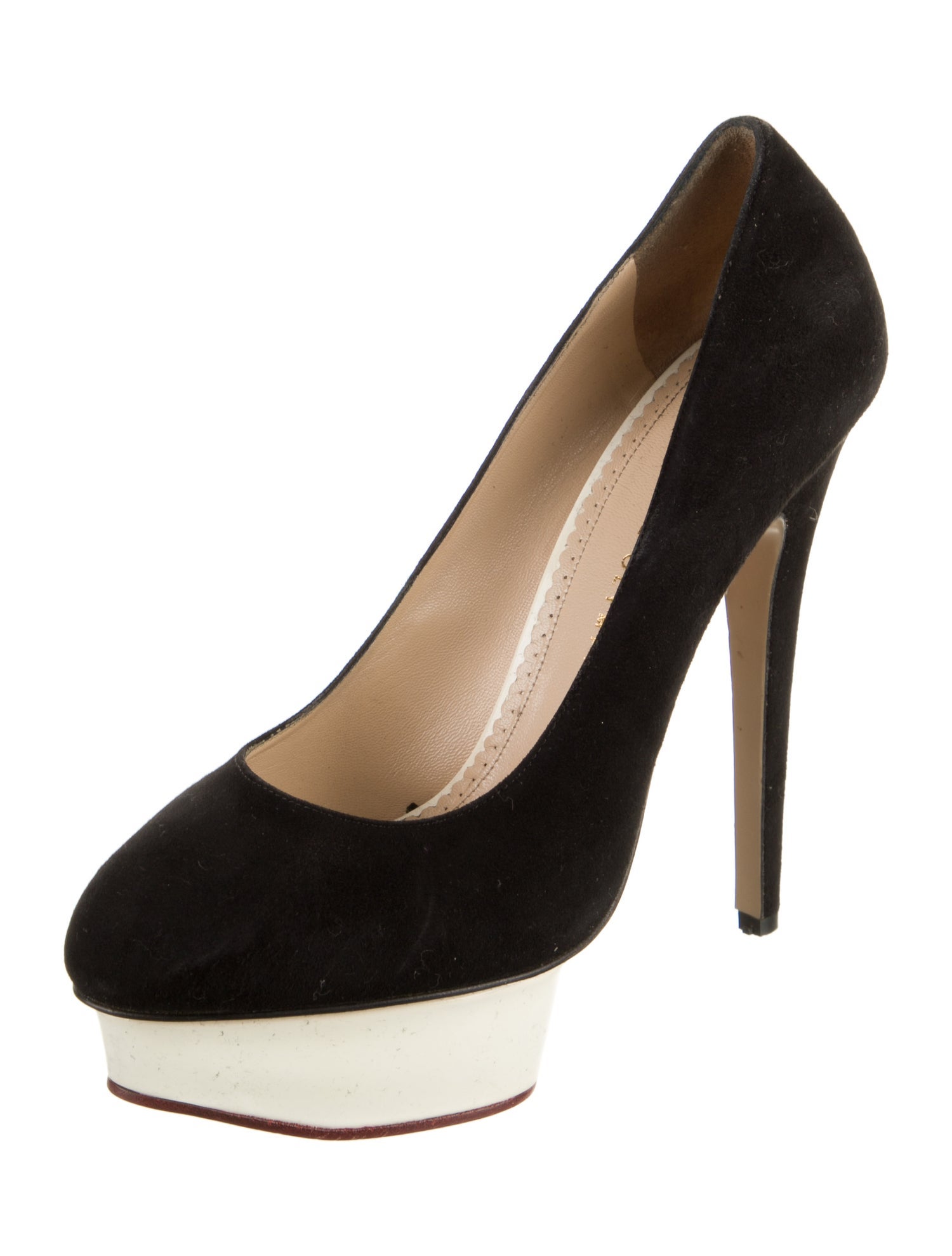 Charlotte Olympia Suede Pumps