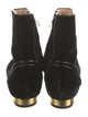 Charlotte Olympia Velvet Colorblock Pattern Chelsea Boots