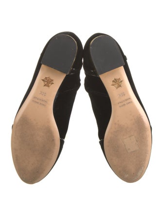 Charlotte Olympia Velvet Colorblock Pattern Chelsea Boots