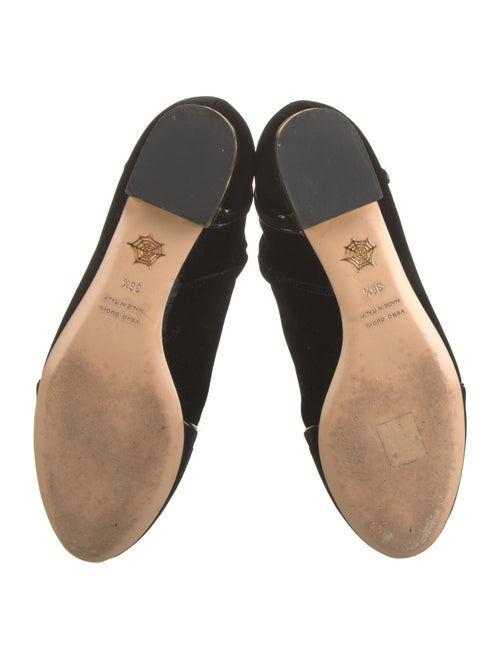 Charlotte Olympia Velvet Colorblock Pattern Chelsea Boots