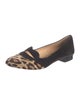 Charlotte Olympia Suede Animal Print Loafers