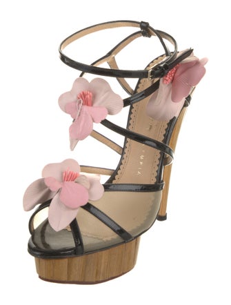 Charlotte Olympia Patent Leather Gladiator Sandals