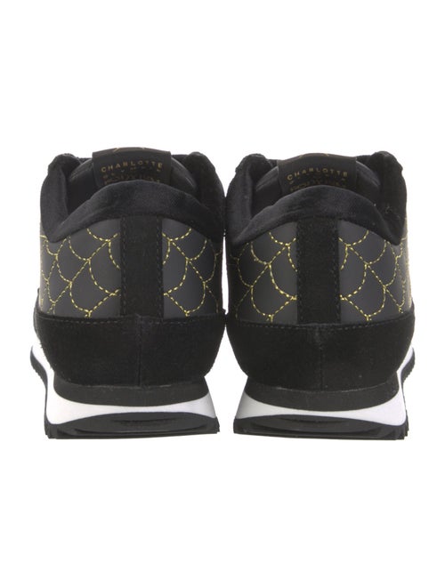 Charlotte Olympia Suede Printed Sneakers