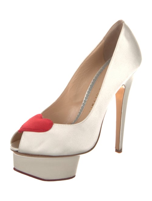 Charlotte Olympia Delphine Satin Pumps