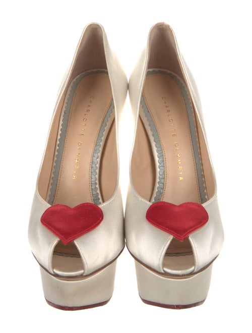 Charlotte Olympia Delphine Satin Pumps