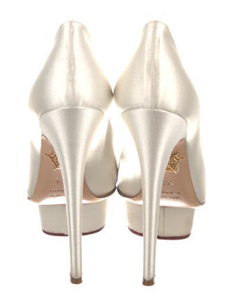 Charlotte Olympia Delphine Satin Pumps