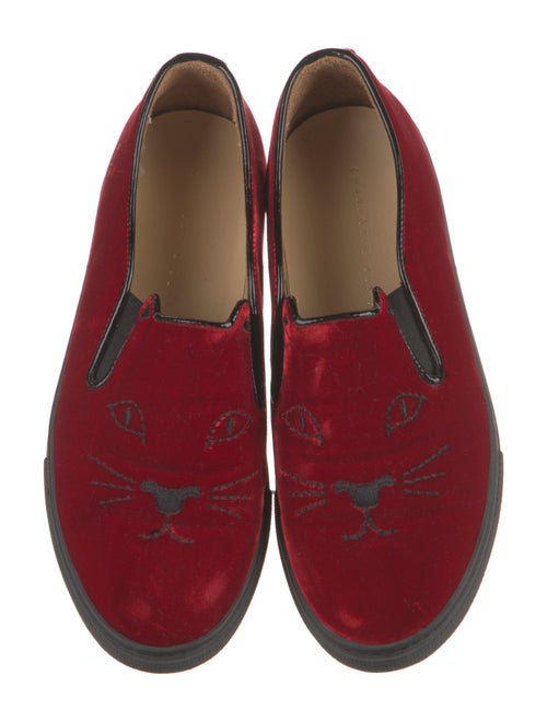 Charlotte Olympia Velvet Patterned Sneakers