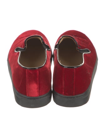 Charlotte Olympia Velvet Patterned Sneakers