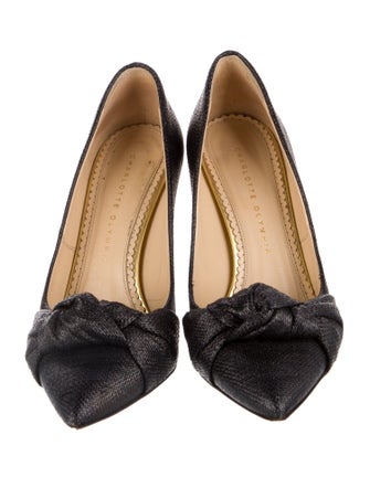 Charlotte Olympia Raffia Pumps