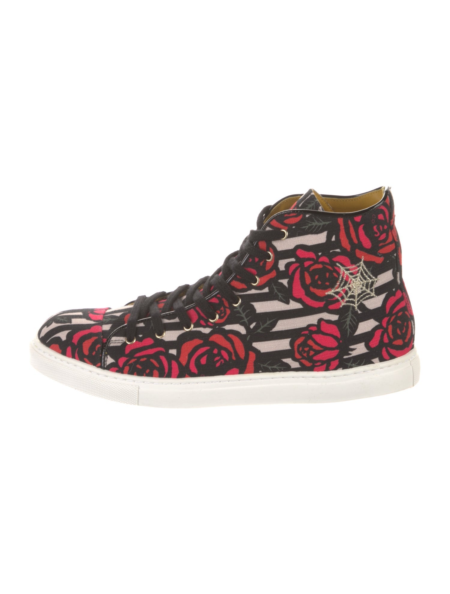 Charlotte Olympia Canvas Printed Sneakers w/ Tags