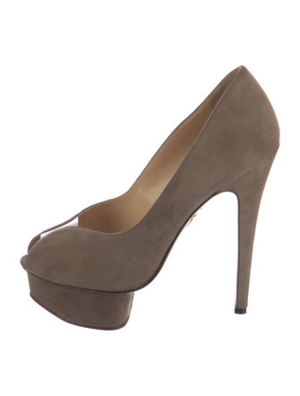 Charlotte Olympia Suede Pumps