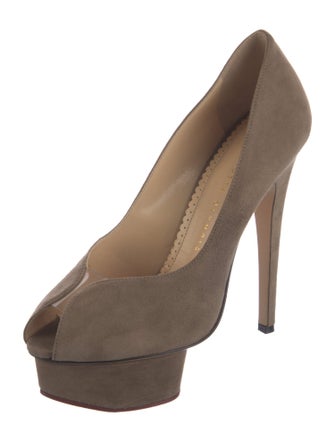 Charlotte Olympia Suede Pumps