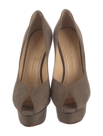 Charlotte Olympia Suede Pumps