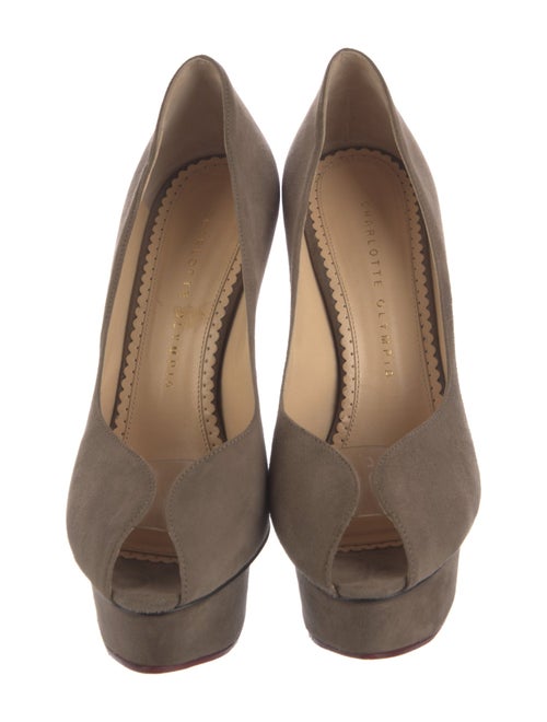 Charlotte Olympia Suede Pumps