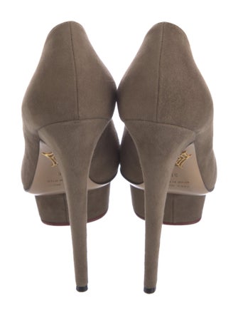 Charlotte Olympia Suede Pumps