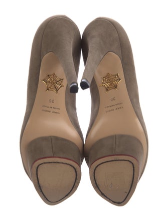 Charlotte Olympia Suede Pumps