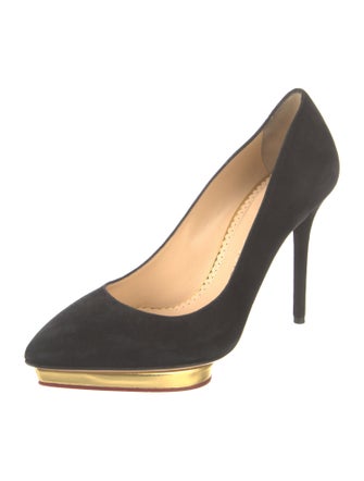 Charlotte Olympia Suede Pumps
