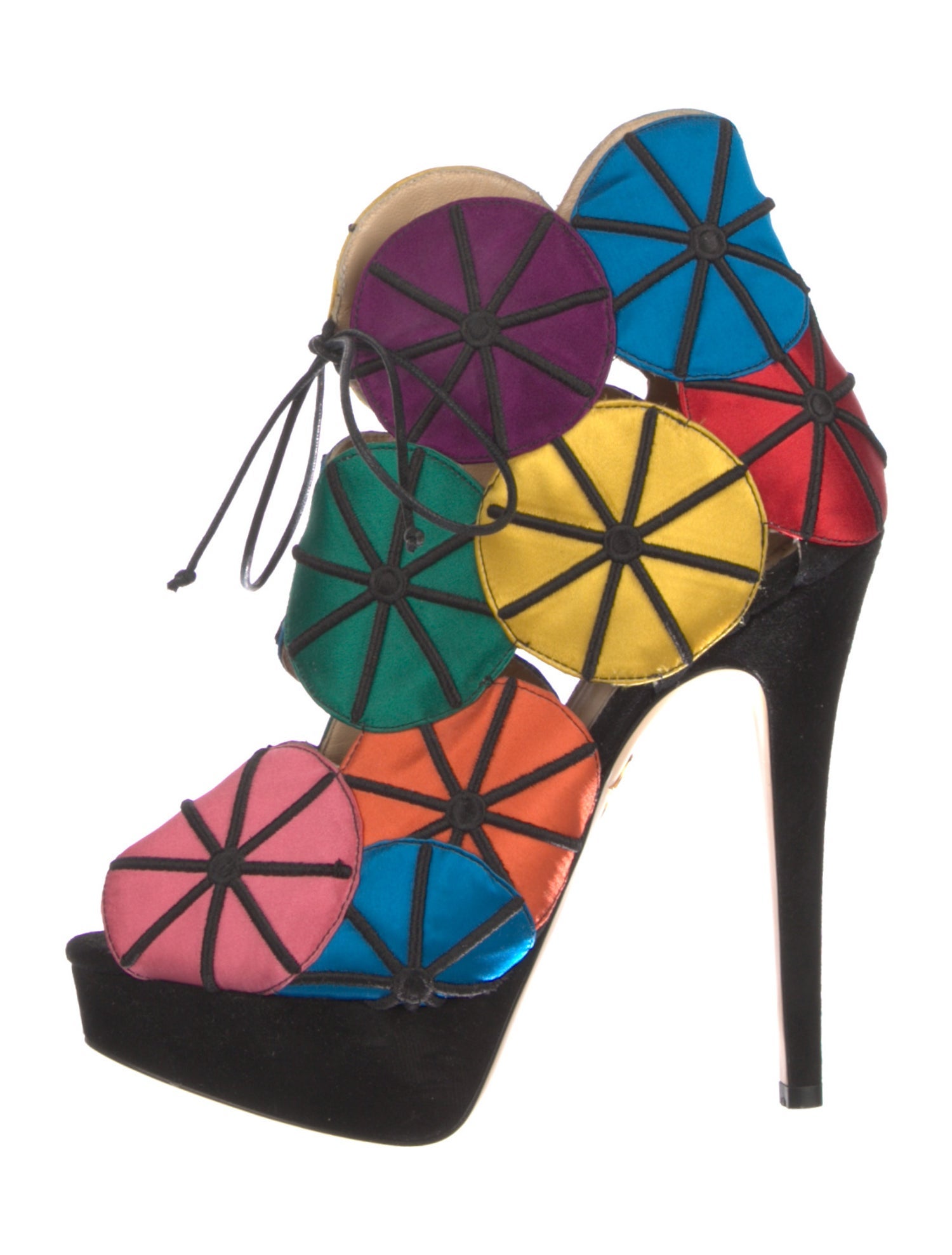 Charlotte Olympia Colorblock Pattern Pumps