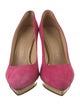 Charlotte Olympia Suede Colorblock Pattern Pumps