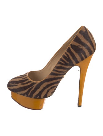 Charlotte Olympia Ponyhair Animal Print Pumps