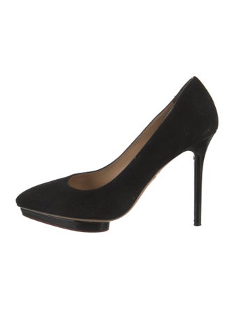 Charlotte Olympia Suede Pumps