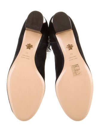 Charlotte Olympia Suede Sock Boots