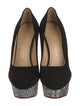 Charlotte Olympia Suede Crystal Embellishments Pumps