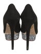 Charlotte Olympia Suede Crystal Embellishments Pumps