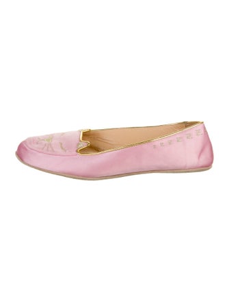 Charlotte Olympia Satin Ballet Flats