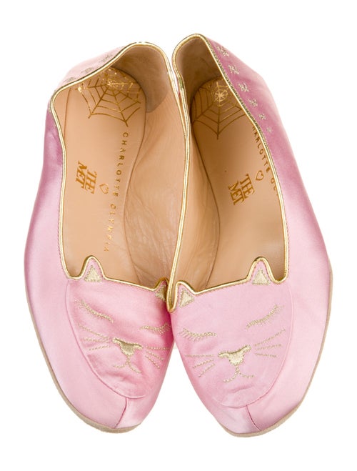 Charlotte Olympia Satin Ballet Flats
