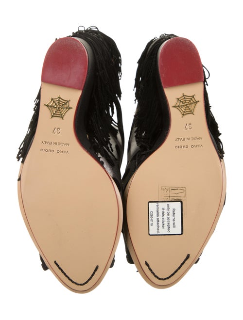 Charlotte Olympia Mesh Animal Print Slides