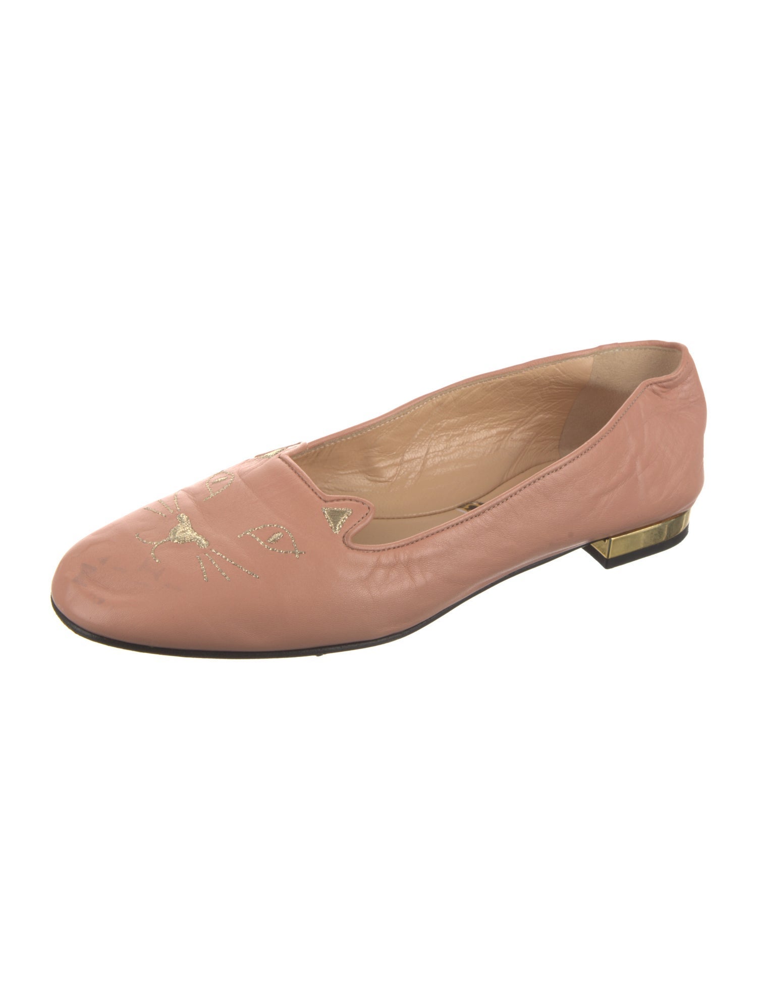 Charlotte Olympia Leather Ballet Flats