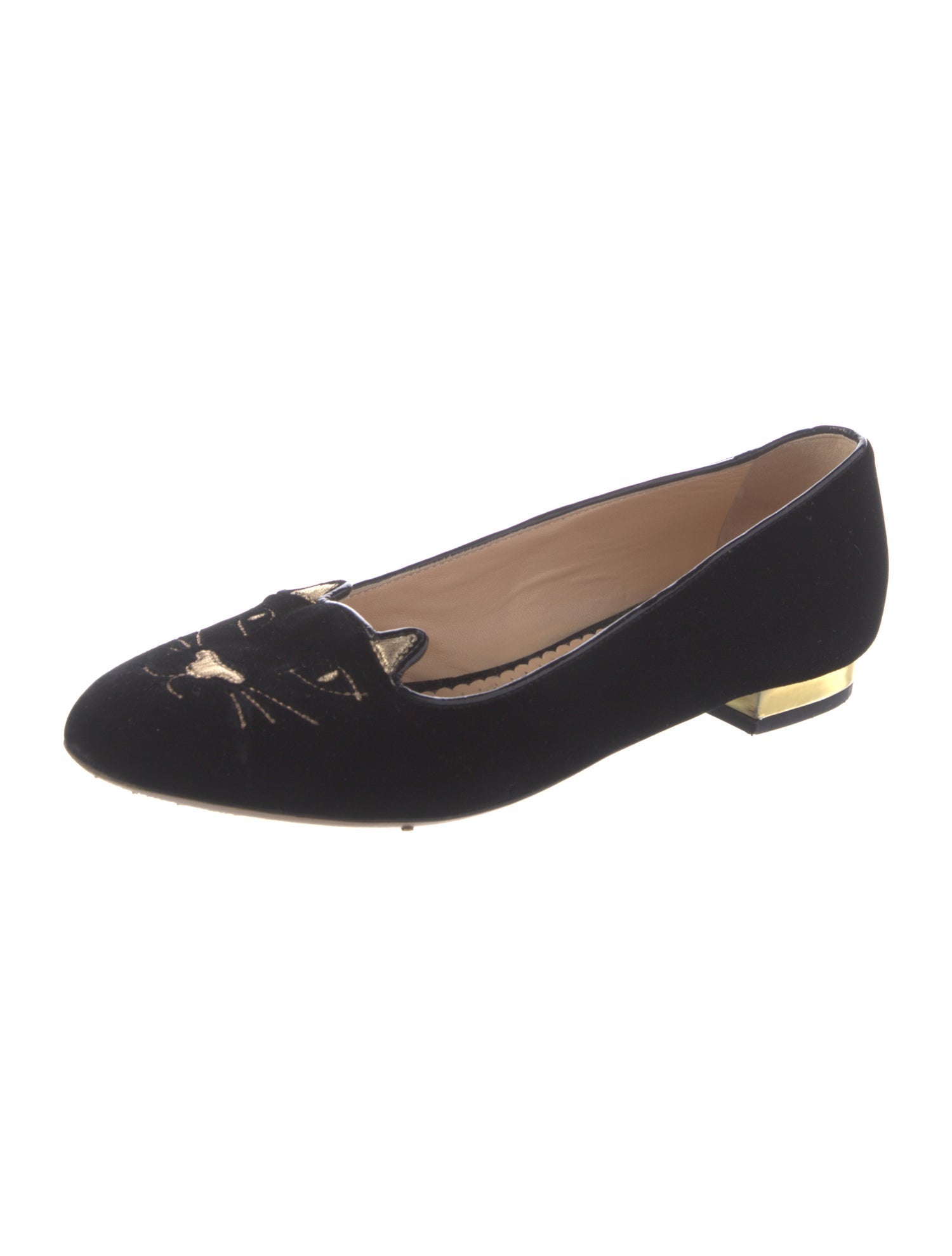 Charlotte Olympia Velvet Loafers