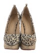 Charlotte Olympia Canvas Animal Print Pumps