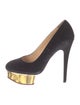 Charlotte Olympia Suede Pumps