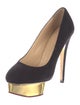 Charlotte Olympia Suede Pumps
