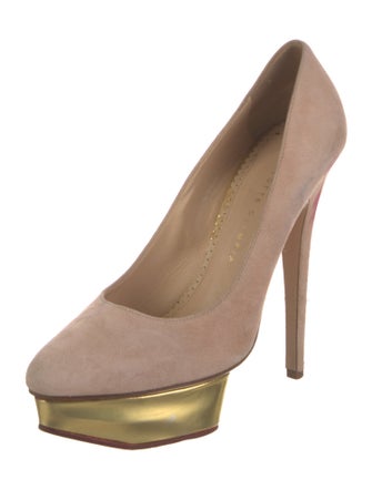 Charlotte Olympia Suede Pumps