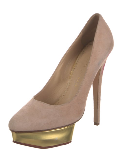 Charlotte Olympia Suede Pumps