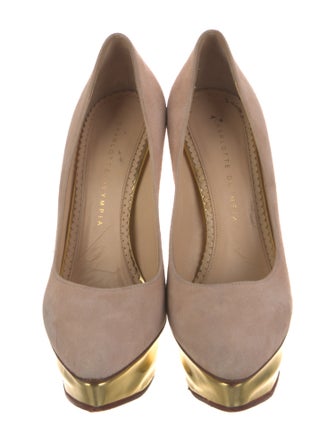 Charlotte Olympia Suede Pumps