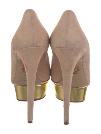 Charlotte Olympia Suede Pumps