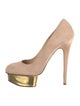 Charlotte Olympia Suede Pumps